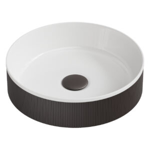 Scudo Koko Fluted Countertop Basin Matt Black