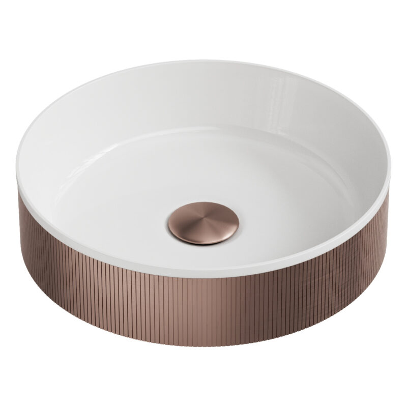 Scudo Koko Fluted Countertop Basin Brushed Bronze Scudo Koko Fluted Countertop Basin Brushed Bronze