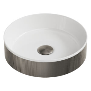 Scudo Koko Fluted Countertop Basin Gunmetal