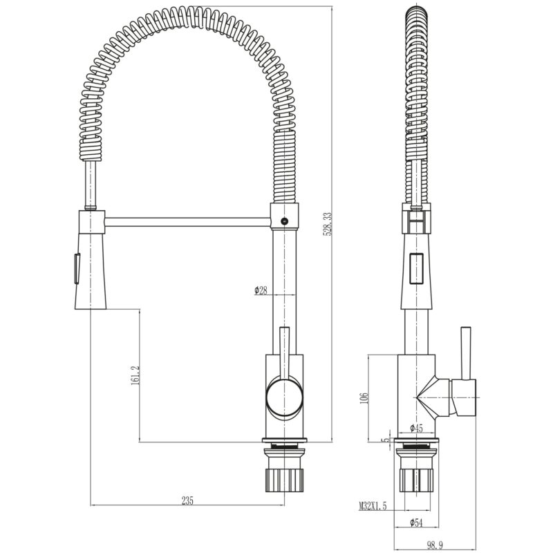 Scudo Tirare Kitchen Tap