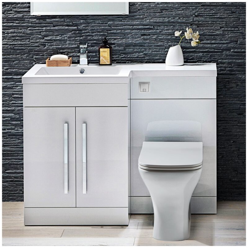 Scudo Lili 1100mm Left Hand Sculptured Stone Basin