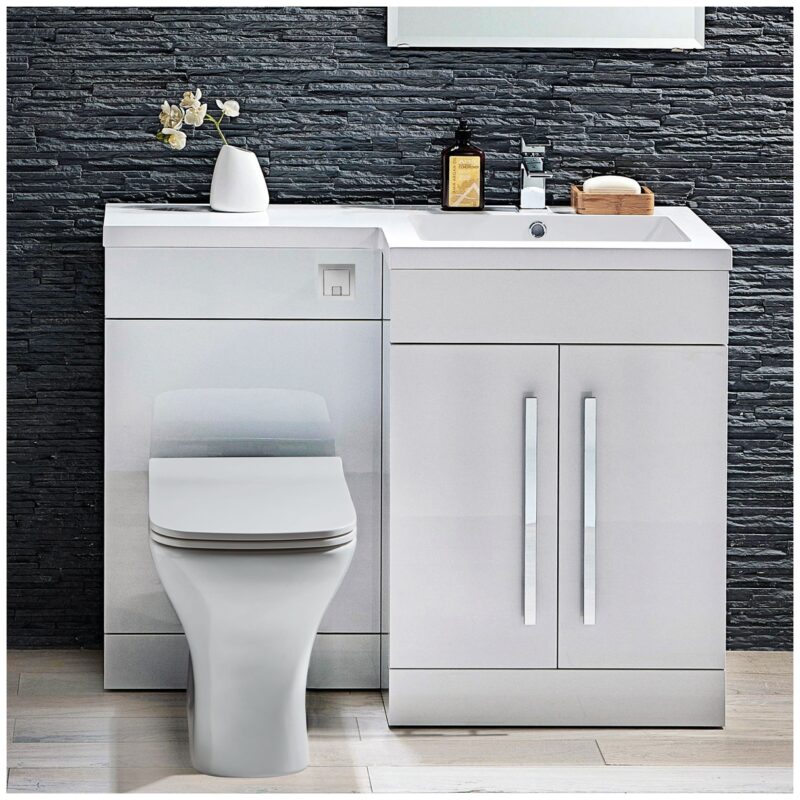 Scudo Lili 1100mm Right Hand Sculptured Stone Basin