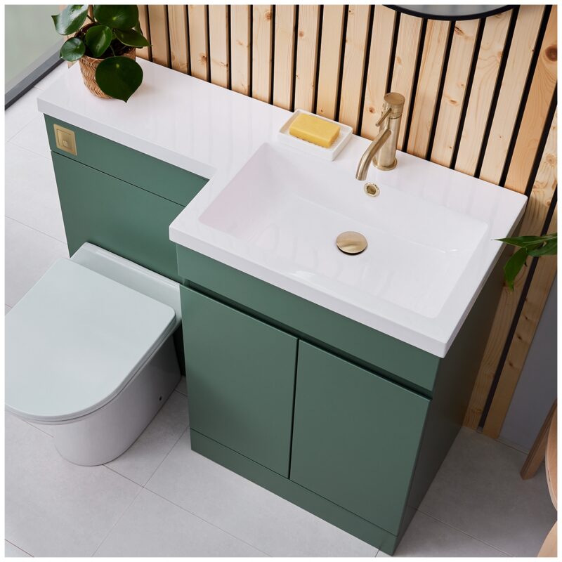 Scudo Lili 1100mm Right Hand Sculptured Stone Basin