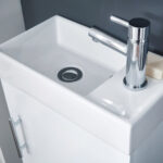 Scudo Lanza 400mm Floor Standing Cloakroom Vanity Unit & Basin Gloss White
