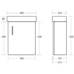 Scudo Lanza Wall Mounted Cloakroom Vanity Unit