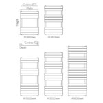 Scudo Life 1600 x 600mm Towel Radiator Anthracite