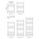 Scudo Life 800 x 450mm Towel Radiator Black