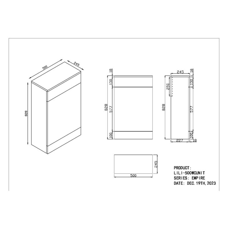 Scudo Empire 500 WC Unit Anthracite
