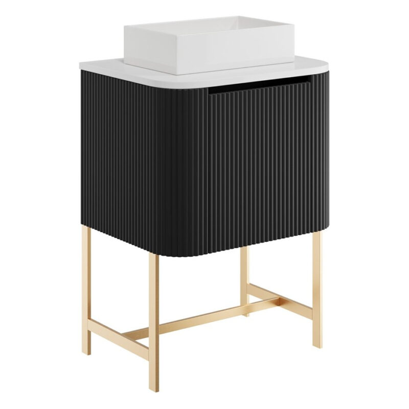 Scudo Linea Curve 600 Unit Matt Black