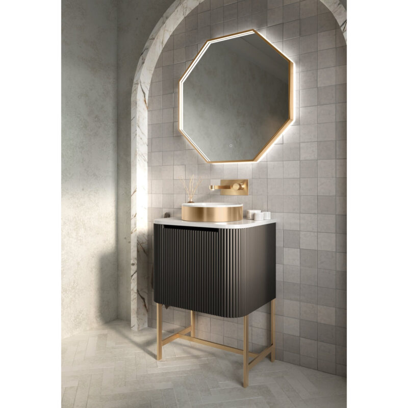 Scudo Linea Curve 600 Unit Matt Black