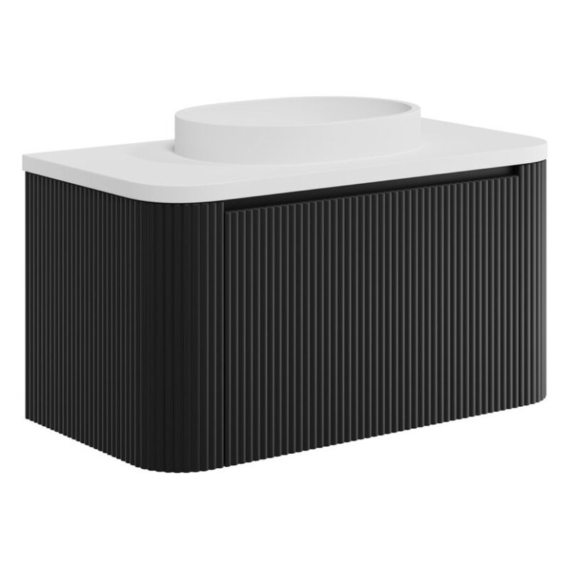 Scudo Linea Curve 900 Unit Matt Black Scudo Linea Curve 900 Unit Matt Black