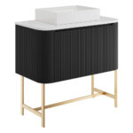 Scudo Linea Curve 900 Unit Matt Black