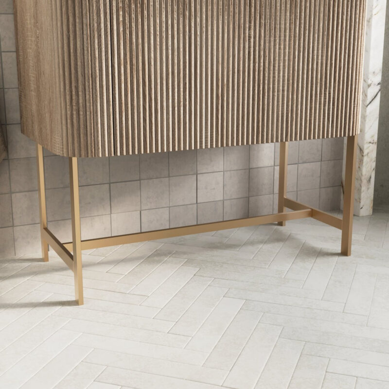 Scudo Linea Curve 900 Brushed Brass Frame Scudo Linea Curve 900 Brushed Brass Frame