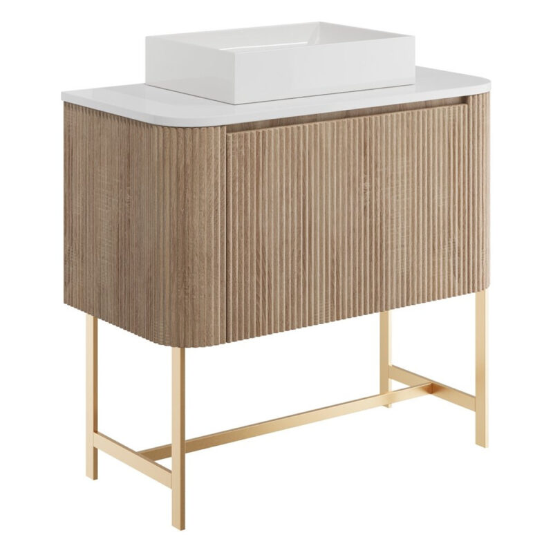 Scudo Linea Curve 900 Unit Sonoma Oak