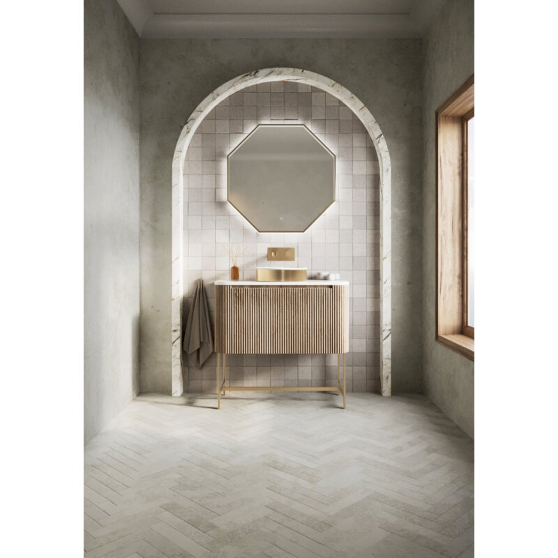 Scudo Linea Curve 900 Unit Sonoma Oak