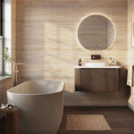 Scudo Linea Curve 900 Unit Walnut