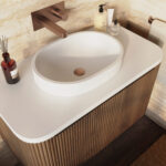 Scudo Linea Curve 900 Unit Walnut