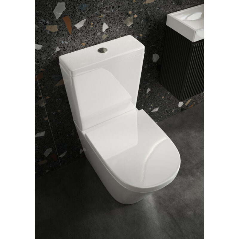 Scudo Linea Rimless Back to Wall Pan & Seat White