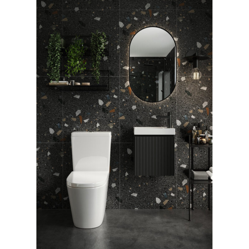 Scudo Linea Rimless Back to Wall Pan & Seat White