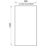 Scudo S6 Square Edge Bath Screen 1400x800mm