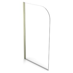 Scudo S6 800 x 1400mm Brushed Nickel 6mm Bath Screen
