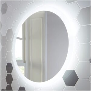 Scudo Lunar 600mm Round LED Mirror with Demister Pad