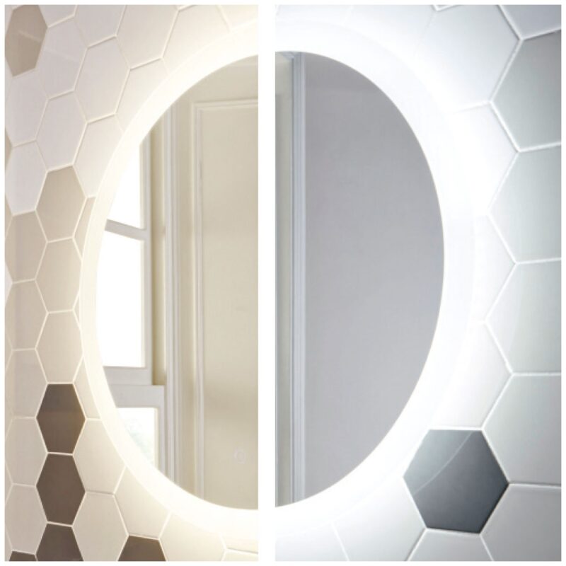 Scudo Lunar 800mm Round LED Mirror with Demister Pad