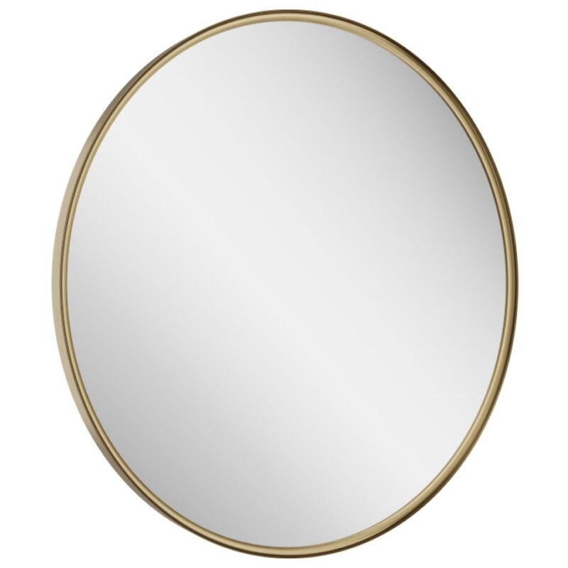 Scudo Macie Brushed Brass 600mm Round LED Mirror