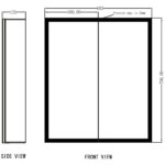 Scudo Mia 600x700mm LED Mirror Cabinet with Demister & Shaver Socket