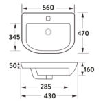 Scudo Middleton Semi Recessed Basin