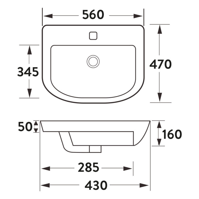 Scudo Middleton Semi Recessed Basin