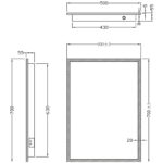 Scudo Mosca 500x700mm LED Mirror with Demister & Shaver Socket
