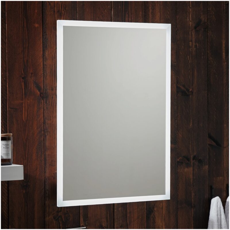 Scudo Mosca 500x700mm LED Mirror with Demister, Socket & Bluetooth