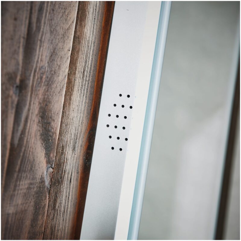 Scudo Mosca 500x700mm LED Mirror with Demister, Socket & Bluetooth