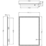 Scudo Mosca 500x700mm LED Mirror with Demister, Socket & Bluetooth