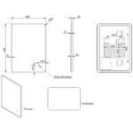 Scudo Alfie Soft Edge 500x700mm LED Mirror with Brushed Brass Frame