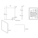 Scudo Alfie Soft Edge 600x800mm LED Mirror with Brushed Brass Frame