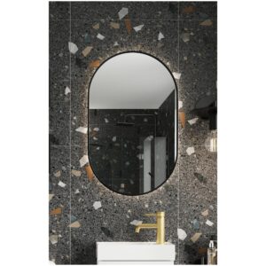 Scudo Aubrey 500x800mm LED Mirror with Black Frame