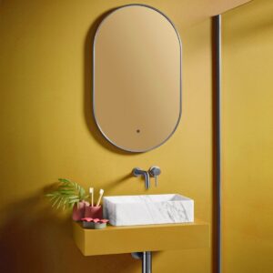 Scudo Aubrey 500 x 800mm LED Mirror Gunmetal