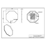 Scudo Passa 800 x 800mm Octagonal LED Mirror Brushed Brass