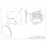Scudo Alba 600 x 560mm LED Bathroom Mirror