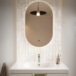 Scudo Aubrey 500 x 800mm LED Mirror Brushed Nickel