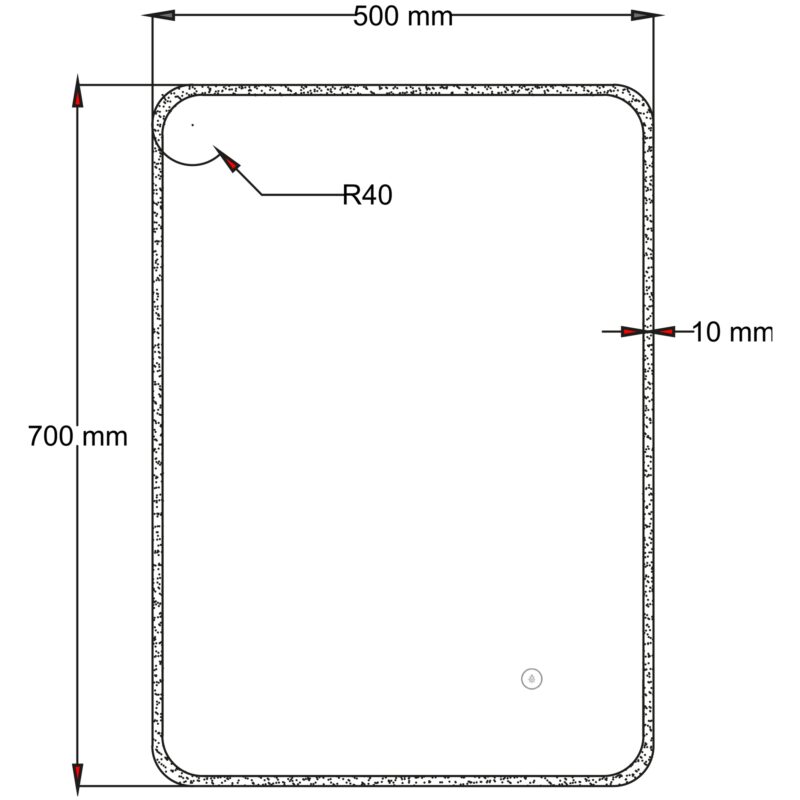 Scudo Vivid 700 x 500mm LED Mirror