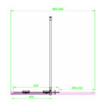 Scudo S8 Momentum 1000mm Gunmetal Sliding Wetroom Panel