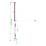 Scudo S8 Momentum 1100mm Gunmetal Sliding Wetroom Panel
