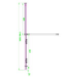Scudo S8 Momentum 1200mm Gunmetal Sliding Wetroom Panel
