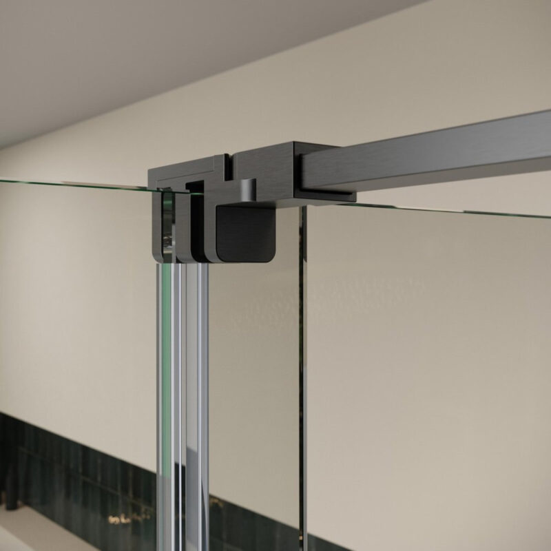 Scudo S8 Momentum 1400mm Gunmetal Sliding Wetroom Panel