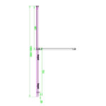 Scudo S8 Momentum 1400mm Gunmetal Sliding Wetroom Panel