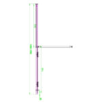 Scudo S8 Momentum 1500mm Gunmetal Sliding Wetroom Panel