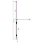 Scudo S8 Momentum 1600mm Gunmetal Sliding Wetroom Panel